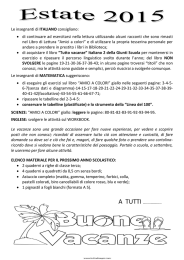 Le insegnanti di ITALIANO consigliano: • di continuare ad esercitarsi