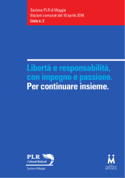 Per continuare insieme. Libertà e responsabilità, con impegno e