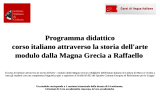 Programma didattico corso italiano attraverso la storia dell`arte