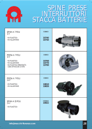 Spine Prese Interruttori Stacca Batterie