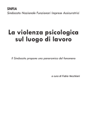 La violenza psicologica sul luogo di lavoro