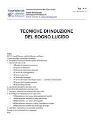 Tecniche di induzione del sogno lucido