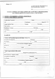 Fax. e-mail D titolare dell`omonima impresa individuale Partita IVA