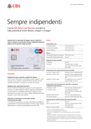 Con la UBS Debit Card Maestro accedete in tutta praticità al vostro