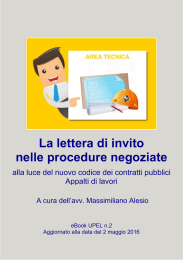 La lettera di invito nelle procedure negoziate