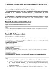 Regola 8 – L`inizio e la ripresa del gioco Regola 12 – Falli e
