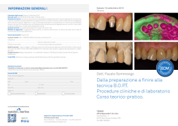 Dalla preparazione a finire alla tecnica B.O.P.T. Procedure cliniche