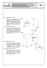 istruzioni per il fissaggio del fianco terminale a finire lavastoviglie e