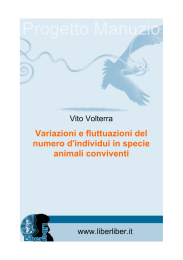 Variazioni e fluttuazioni del numero d`individui in specie
