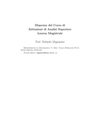 Dispense del corso - Dipartimento di Matematica e Informatica