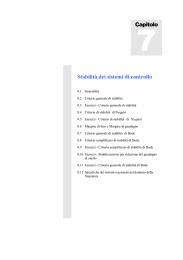Capitolo Stabilità dei sistemi di controllo