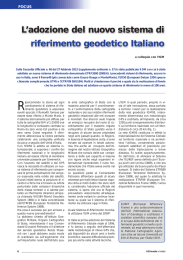 L`adozione del nuovo sistema di riferimento geodetico Italiano