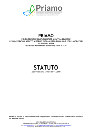 STATUTO - Fondo Priamo