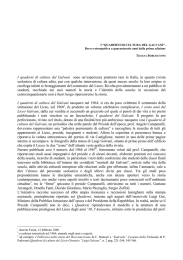 I quaderni di cultura del Galvani sono un`esperienza piuttosto rara in