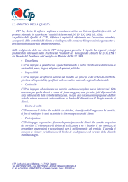 5.1.- POLITICA DELLA QUALIT&Agrave; CTP ha, deciso di definire