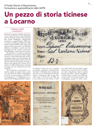 Un pezzo di storia ticinese a Locarno