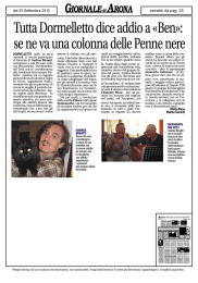 Tutta Dormelletto dice addio a &laquo;Ben