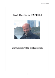 Prof. Dr. Carlo CAPELLI Curriculum vitae et studiorum