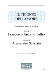 Il trionfo dell`onore - Libretti d`opera italiani