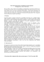 Interventi musicoterapici con bambini gravemente ipotonici