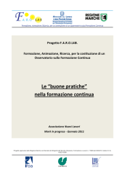 Le “buone pratiche” nella formazione continua