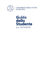 Guida dello Studente 2015-2016 - Università degli Studi di Milano