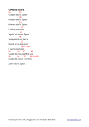 Guardare solo Te, Signor La