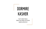 DORMIRE KASHER_Rav Umberto Piperno