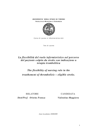 La flessibilità del ruolo infermieristico nel percorso del