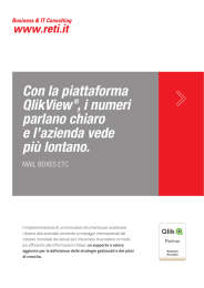 Con la piattaforma QlikView®, i numeri parlano chiaro