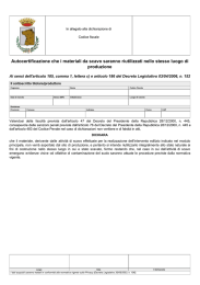 Autocertificazione che i materiali da scavo saranno riutilizzati nello