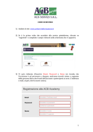 1 COME ISCRIVERSI 1) Andate al sito: www.acbserviziformazione.it