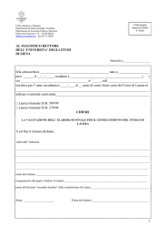 domanda di laurea triennale - SPERIMENTALE