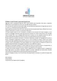 8 MARZO: la parità di diritti e opportunità riguarda tutti. Oggi pare