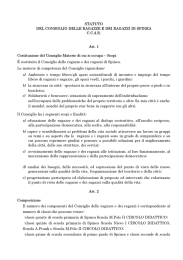 Statuto del Consiglio Comunale delle Ragazze e dei Ragazzi