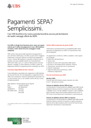 Scheda informativa SEPA e UBS KeyDirect