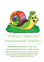 “PERDERE TEMPO PER GUADAGNARE TEMPO!”