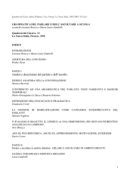 Analisi e descrizione del parlato e dell`ascolto