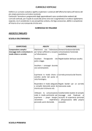curricolo verticale - istituto comprensivo di bobbio c