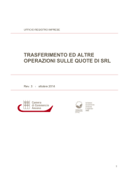 TRASFERIMENTO ED ALTRE OPERAZIONI SULLE QUOTE DI SRL