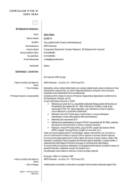 CURRICULUM VITAE DI SARA ADDA Nome