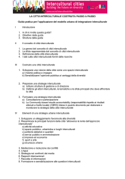LA CITTÀ INTERCULTURALE COSTRUITA PASSO A PASSO Guida