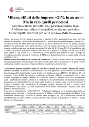 Milano, rifiuti delle imprese +21% in un anno Ma in calo quelli