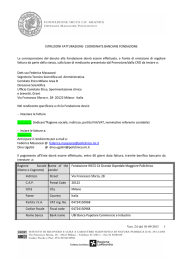 istruzioni fatturazione e coordinate bancarie fondazione