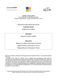 Seminario di discussione del volume Il pianeta stretto di Massimo