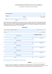 autocertificazione di stato di famiglia