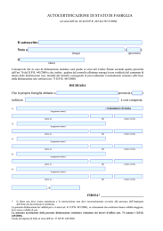 autocertificazione di stato di famiglia