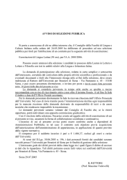 Bando - Università per Stranieri di Siena