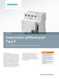 s Interruttori differenziali Tipo F