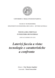 Laterizi faccia a vista: tecnologie e caratteristiche a confronto